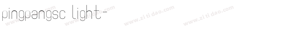 pingpangsc light字体转换